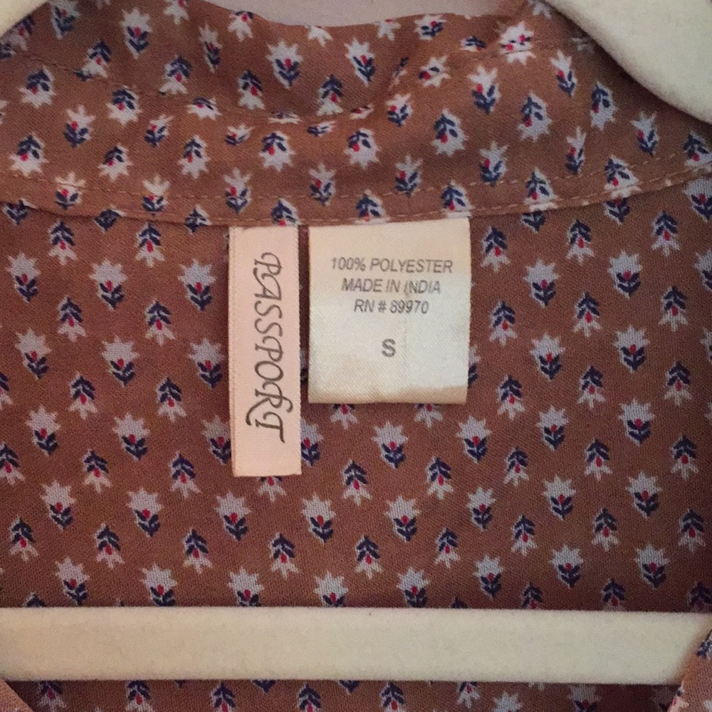 Patterned Button Down Top - Picture 2 of 2